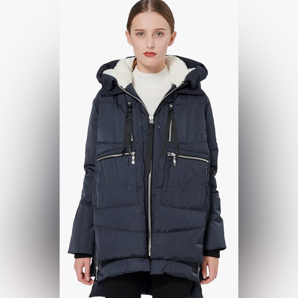 Orolay navy blue parka size L women’s - Picture 1 of 4